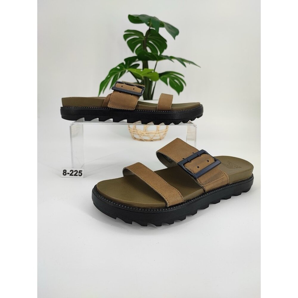 Sorel Women's Roaming Sunnyside Green Leather Sandals Size 8.5US
